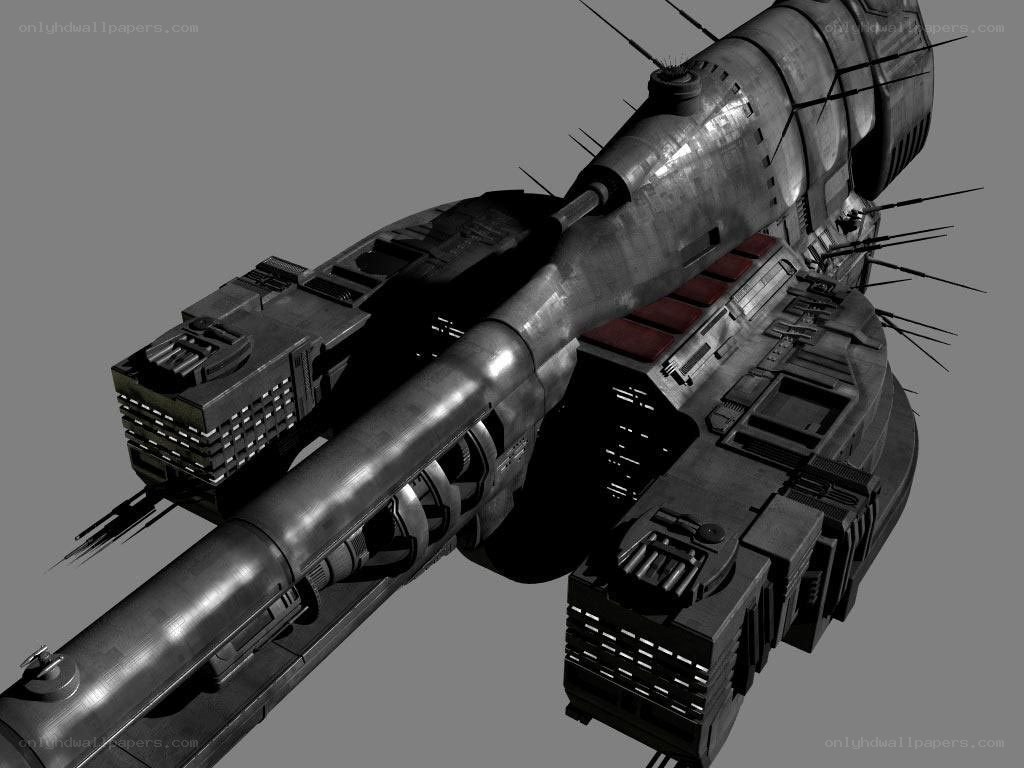 futuristic spaceship model