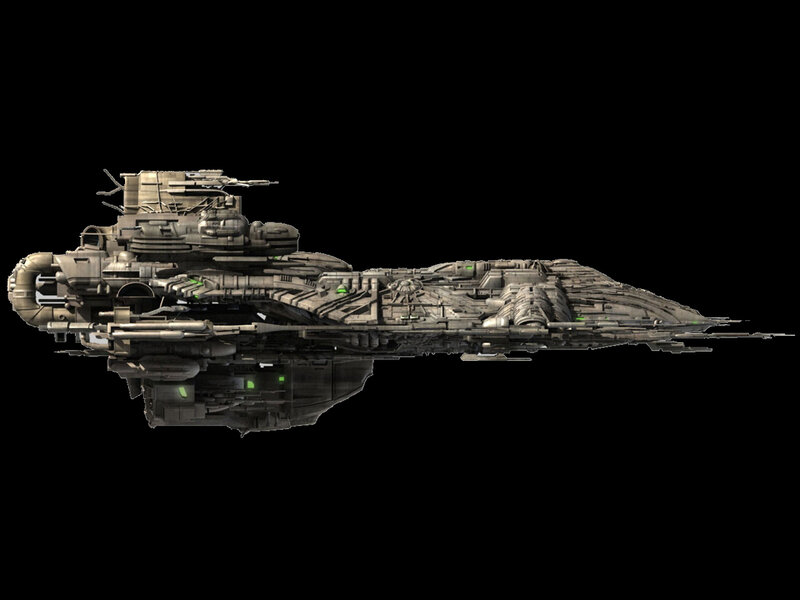 futuristic spaceship model
