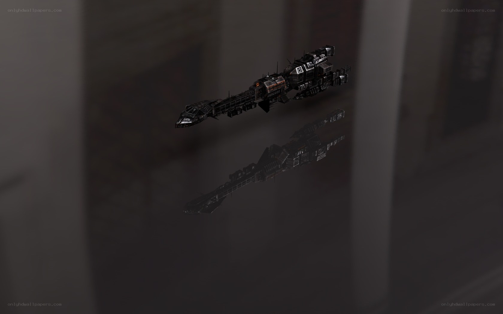 futuristic spaceship model