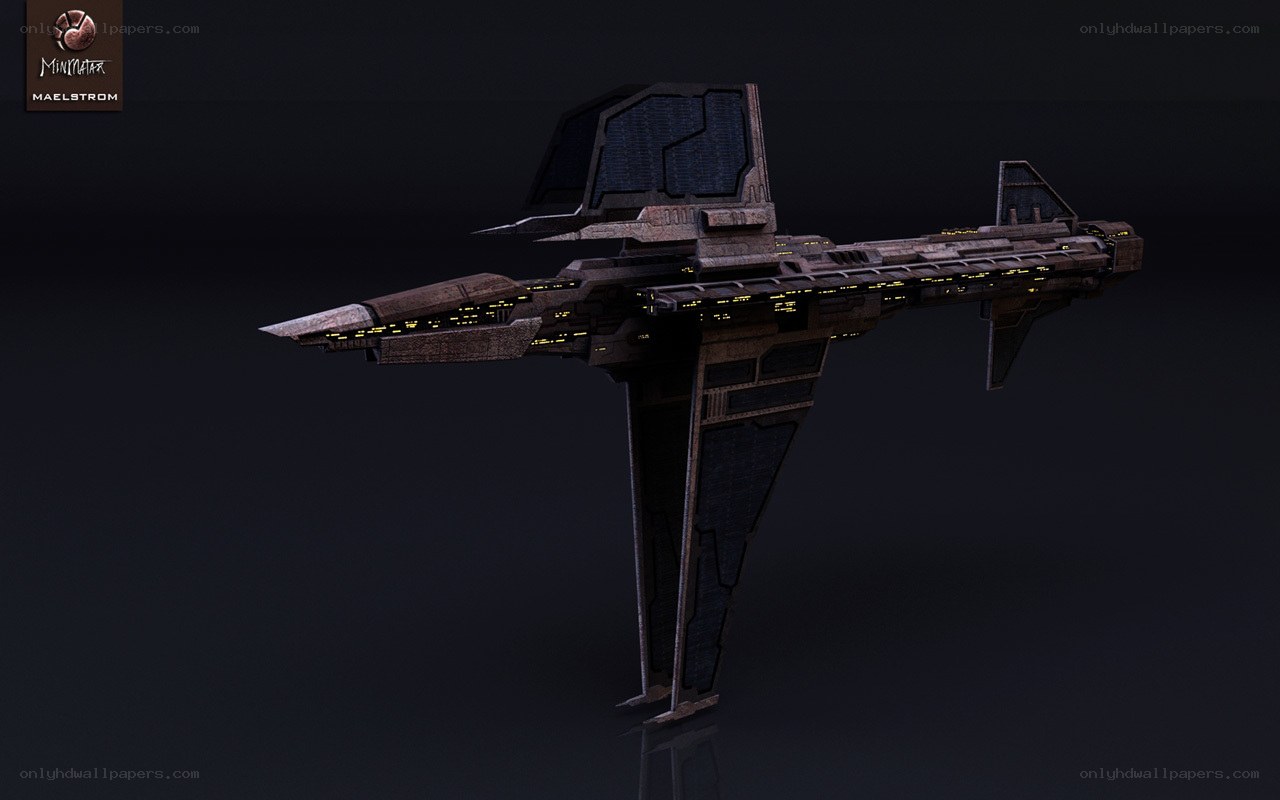 futuristic spaceship model