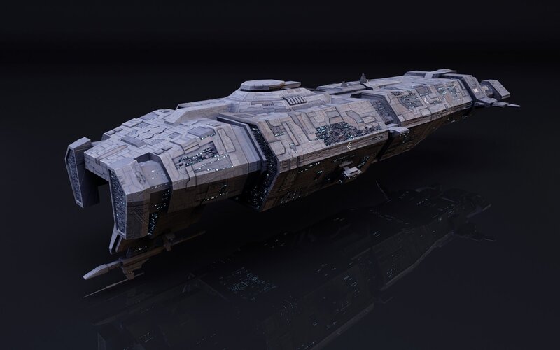 futuristic spaceship model
