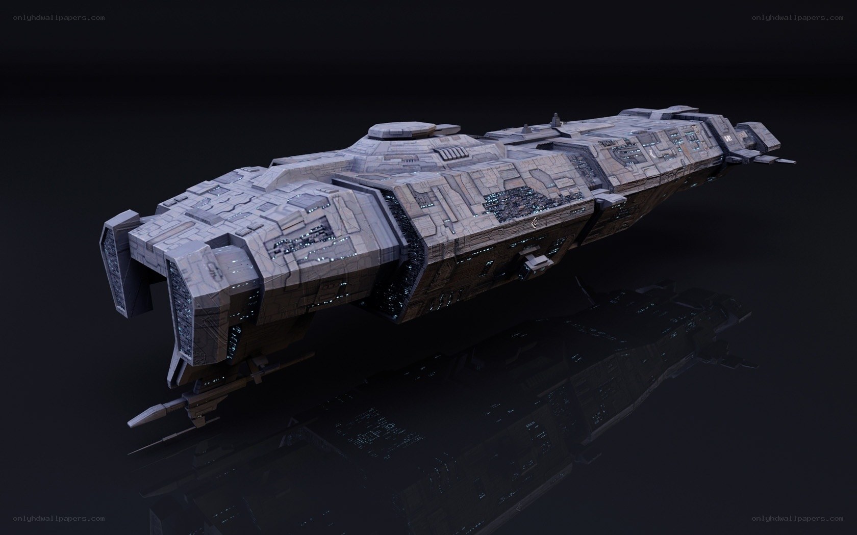 futuristic spaceship model