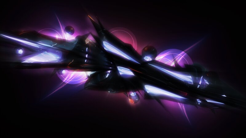 Futuristic Spaceship — Purple, Dramatic, Night
