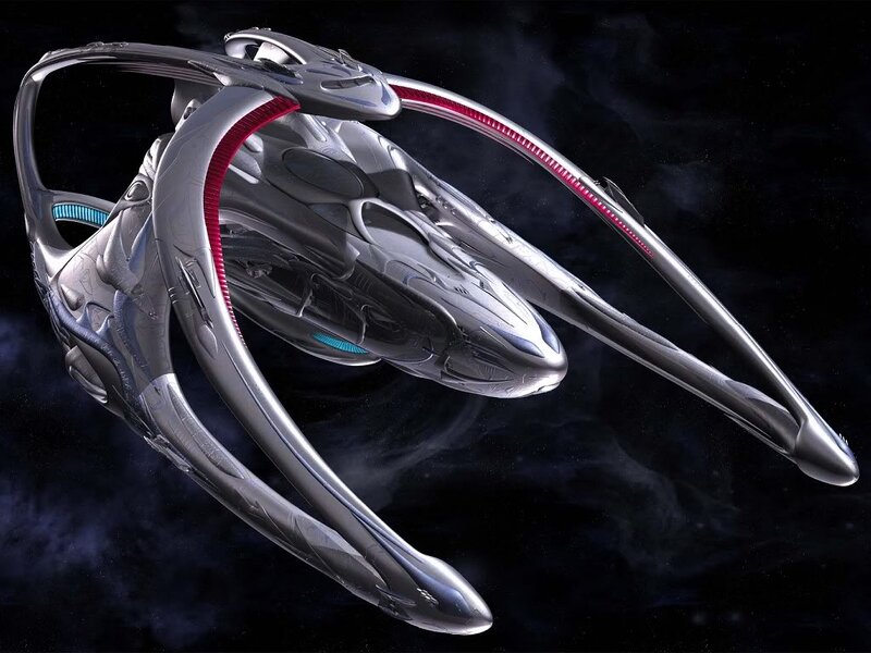 Futuristic Spaceship — Silver