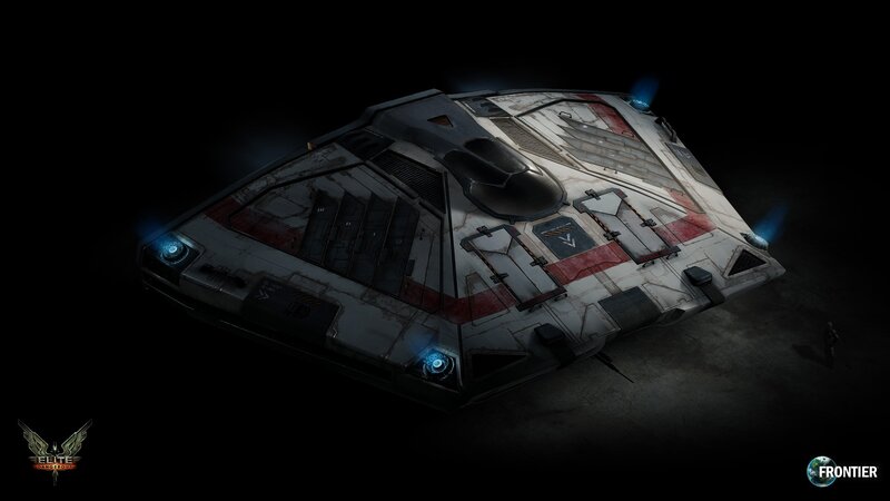 Futuristic Spaceship — White, Dramatic