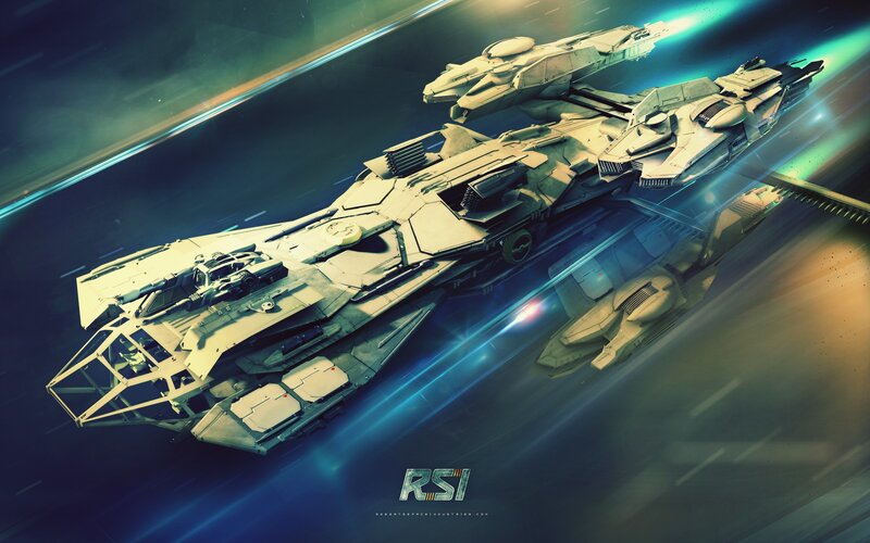 Futuristic Spaceships — Blue