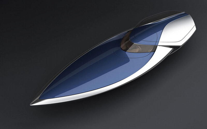 futuristic speedboat concept