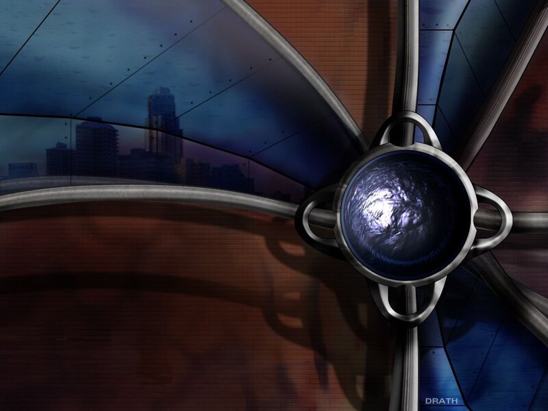 Futuristic Sphere in City