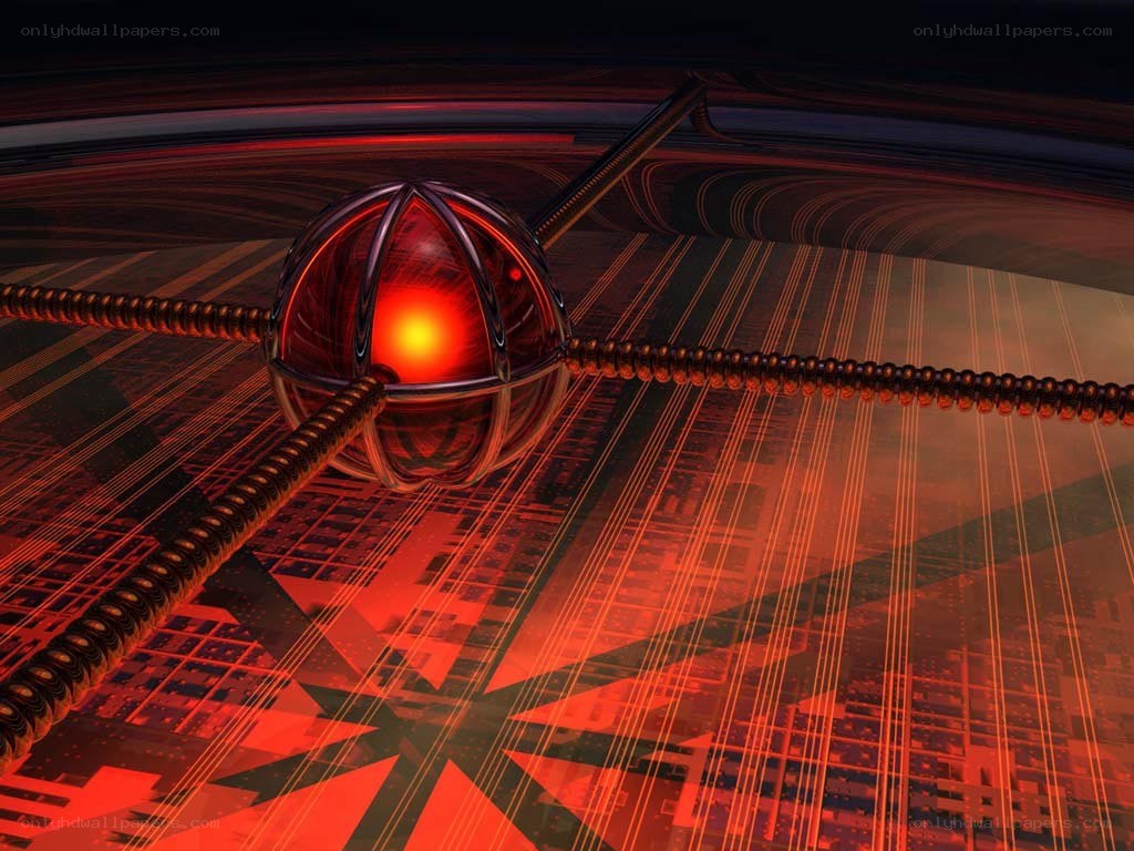 futuristic sphere on circuit board