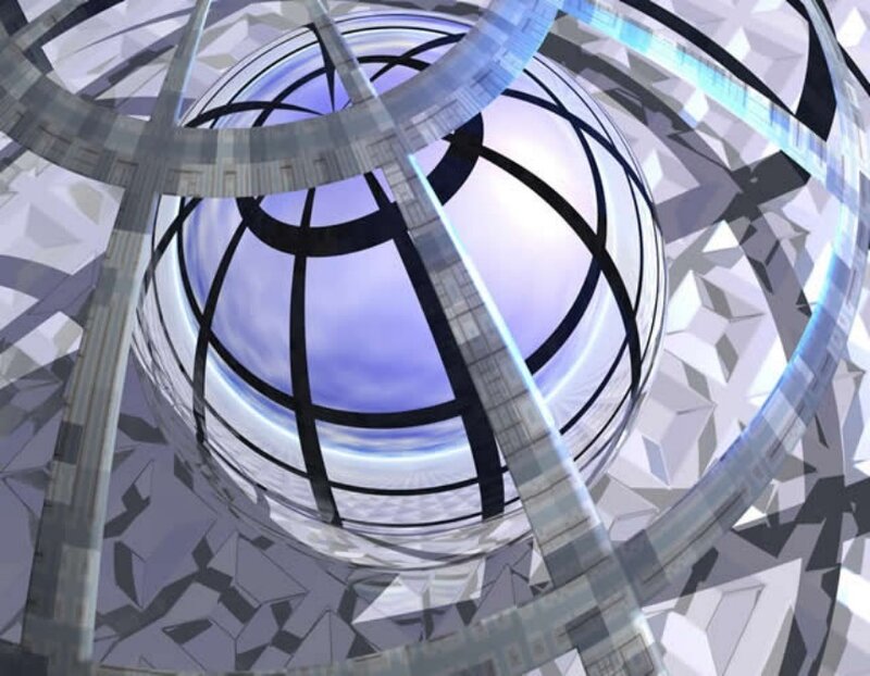 futuristic sphere structure