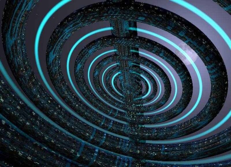 futuristic spiral structure