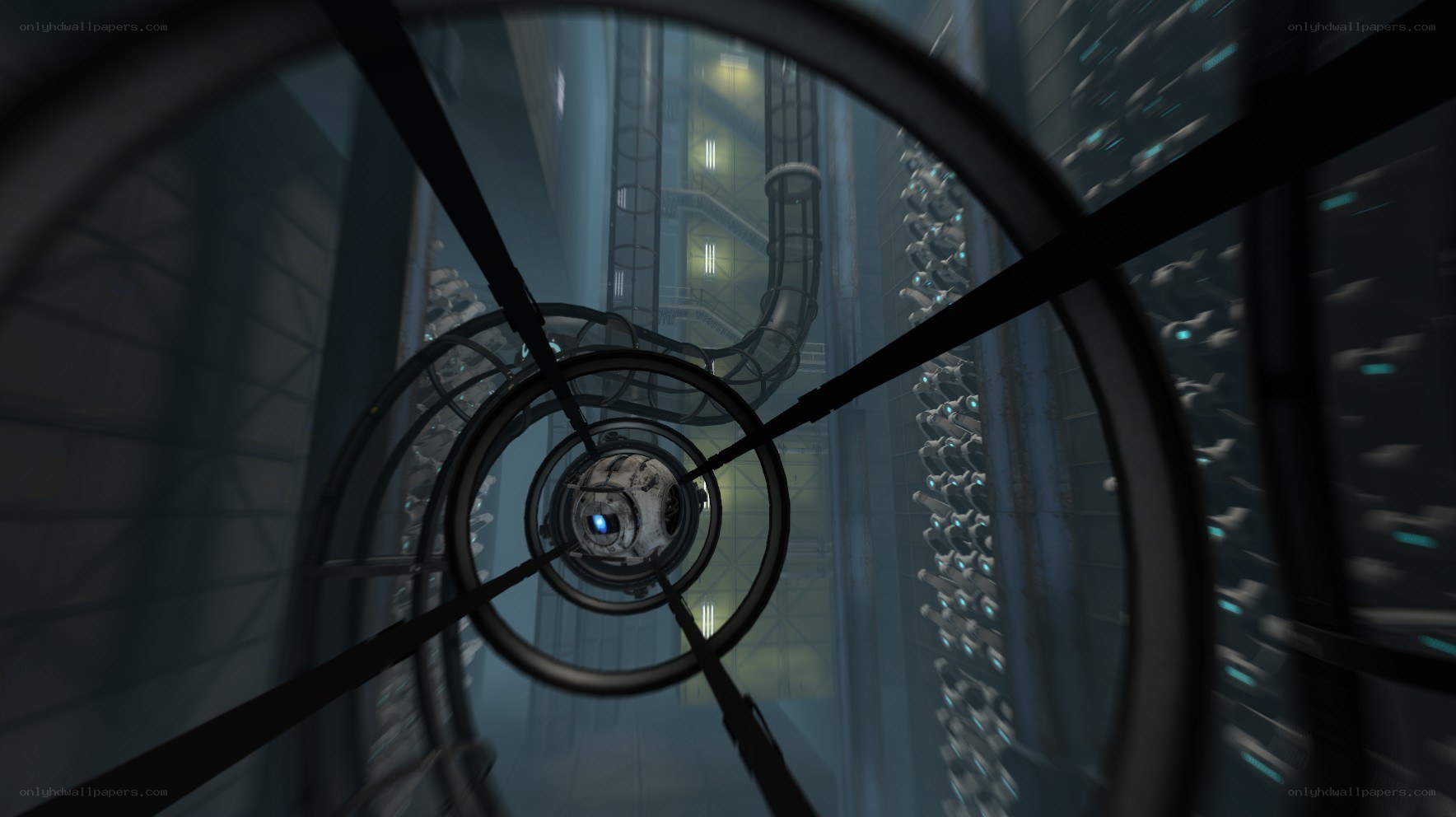 futuristic spiral tunnel