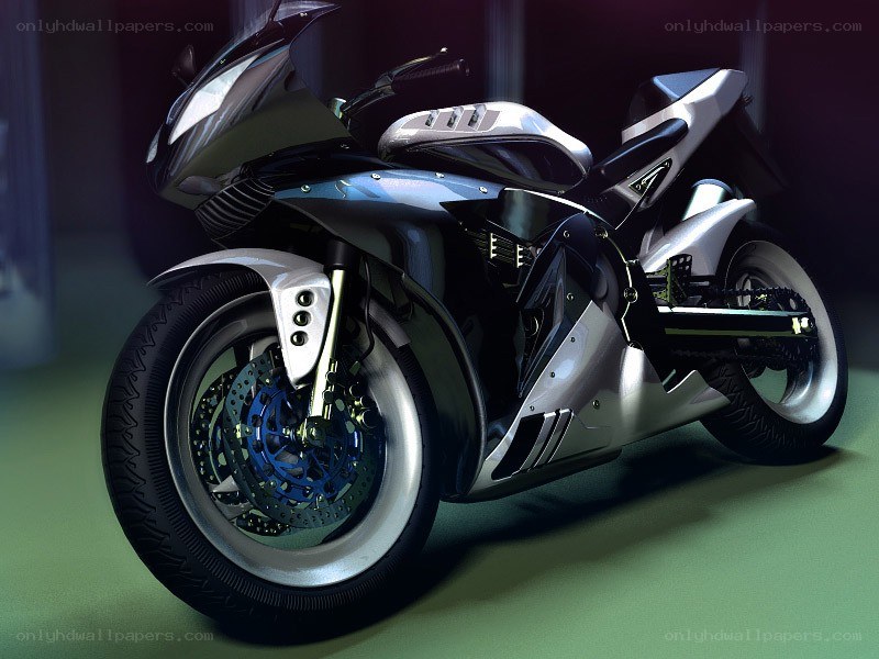 futuristic sport motorcycle