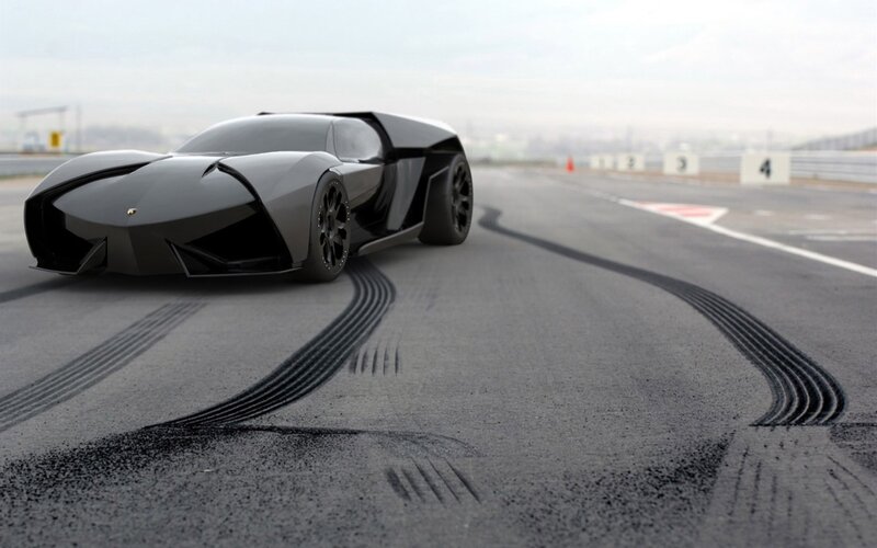 Futuristic Sports Car — Black, Dynamic, 3d Render