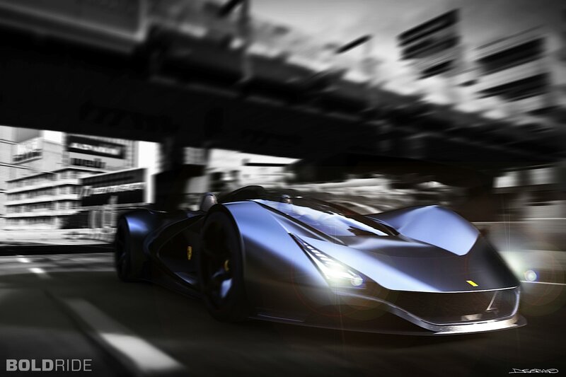 Futuristic Sports Car — Black, Dynamic