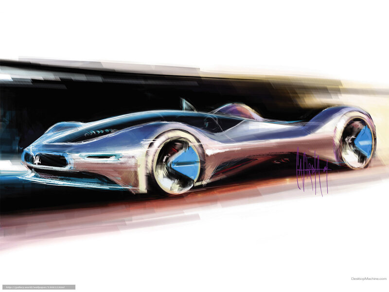 Futuristic Sports Car — Blue, Dynamic