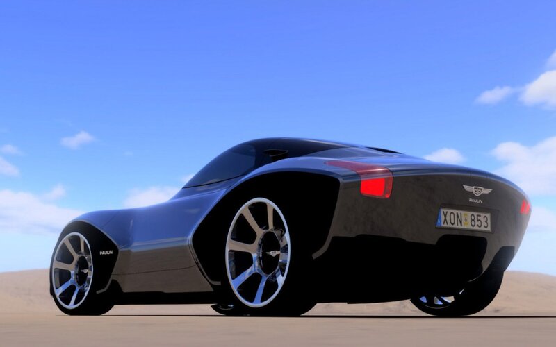 Futuristic Sports Car — Blue
