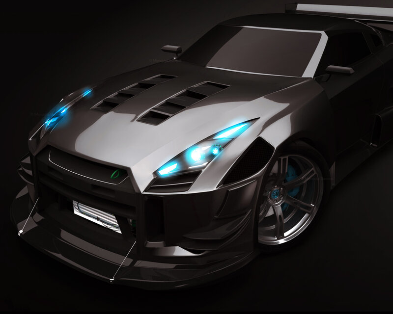 futuristic sports car concept
