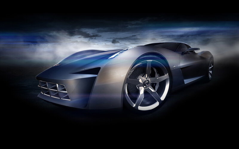 futuristic sports car concept