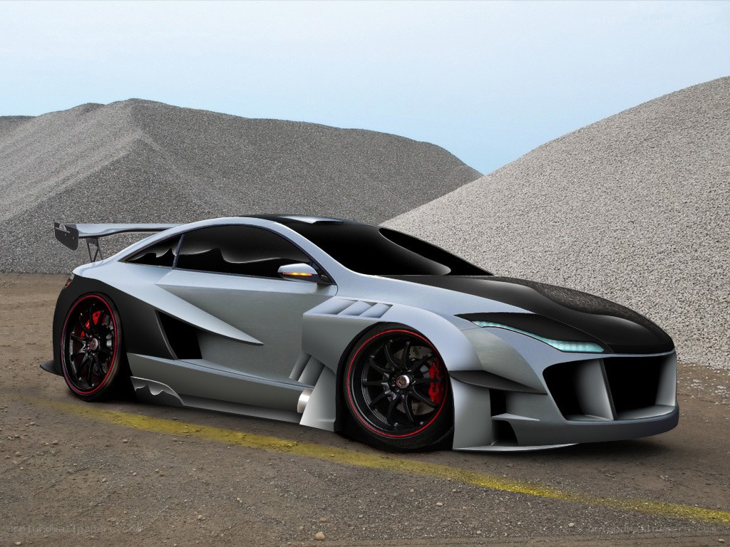 futuristic sports car concept