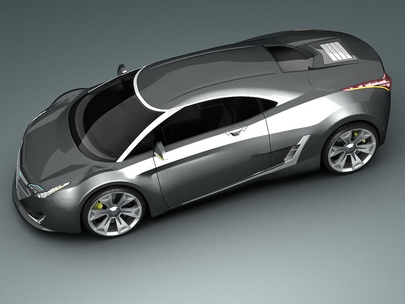 futuristic sports car concept