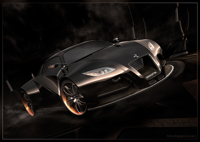 futuristic sports car concept