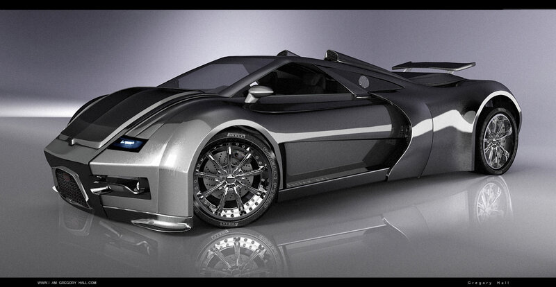futuristic sports car concept