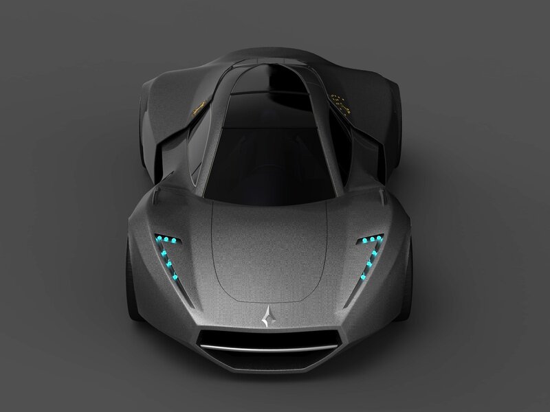 futuristic sports car concept