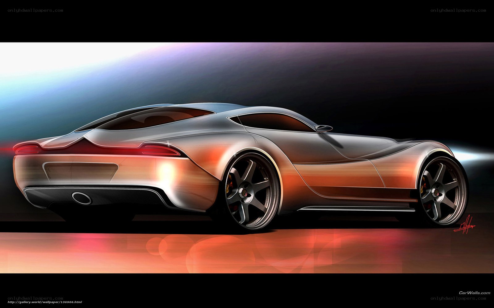 futuristic sports car concept