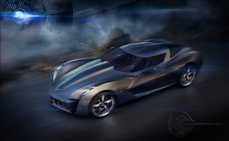 futuristic sports car concept