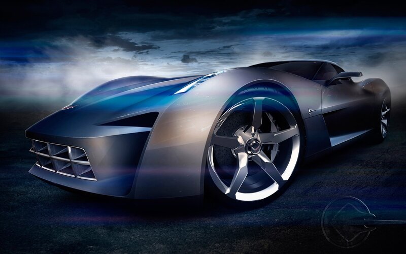 futuristic sports car concept