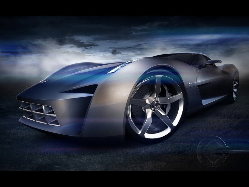 futuristic sports car concept