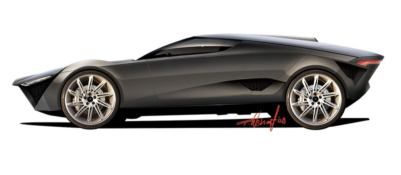 futuristic sports car concept