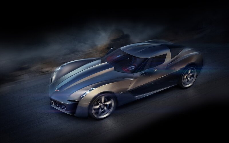 futuristic sports car concept
