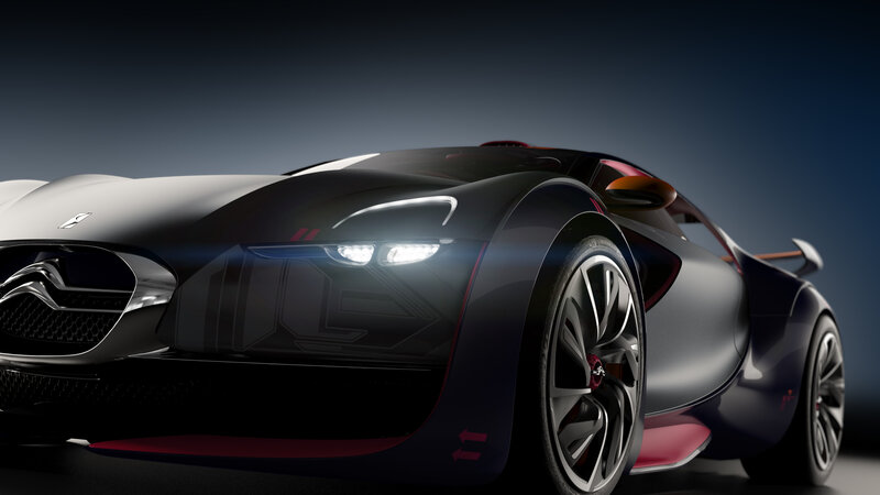 futuristic sports car concept