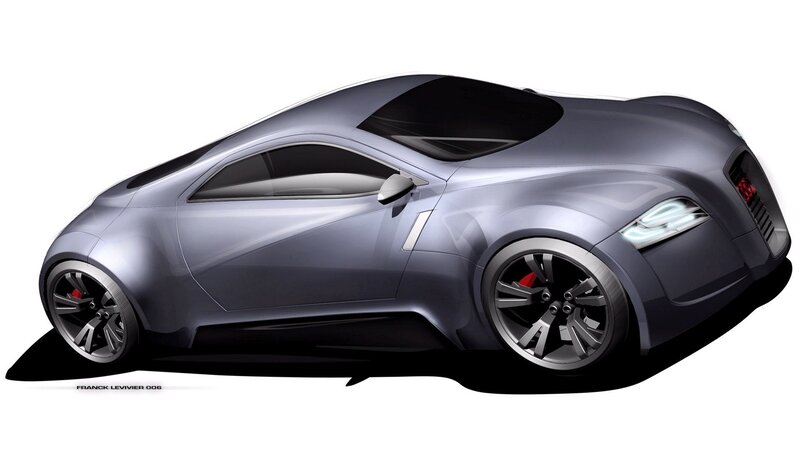 futuristic sports car concept