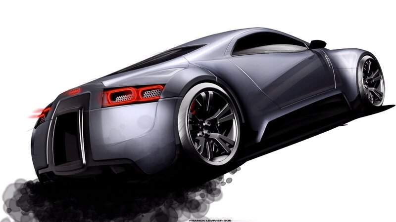 futuristic sports car concept