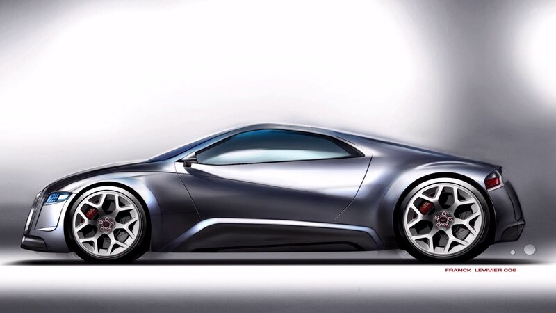 futuristic sports car concept