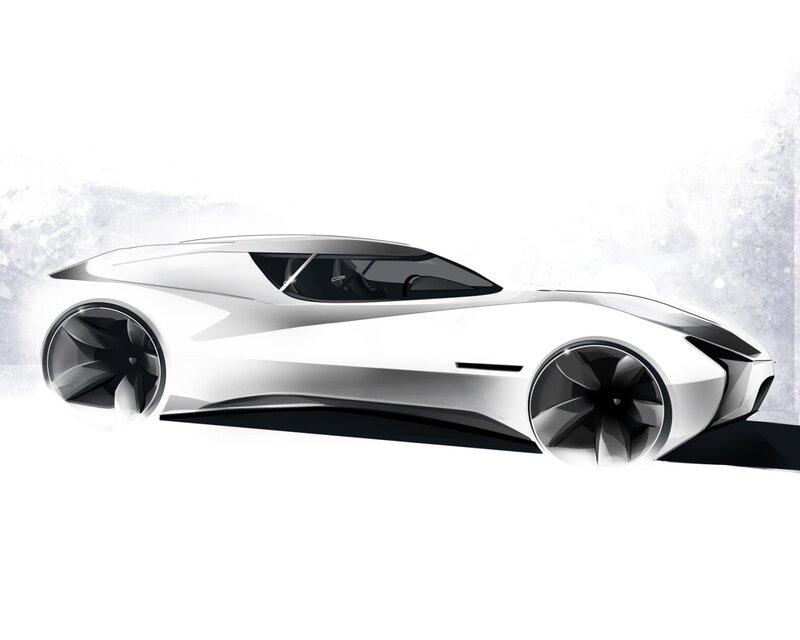 futuristic sports car concept