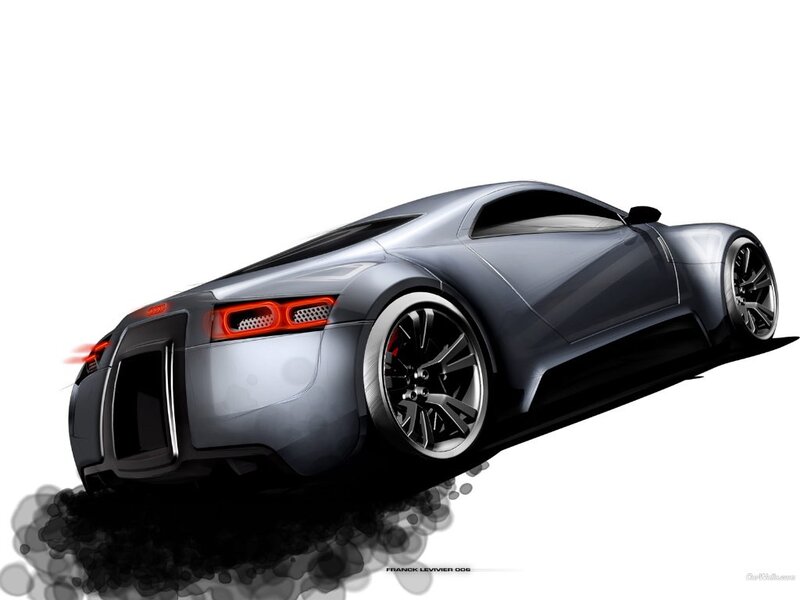 futuristic sports car concept