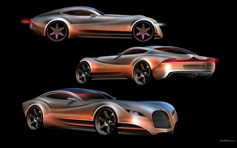 futuristic sports car concept