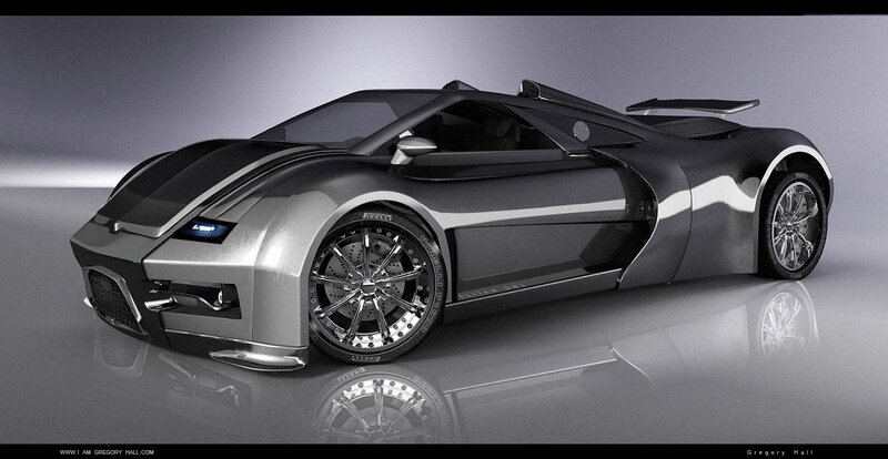 futuristic sports car concept