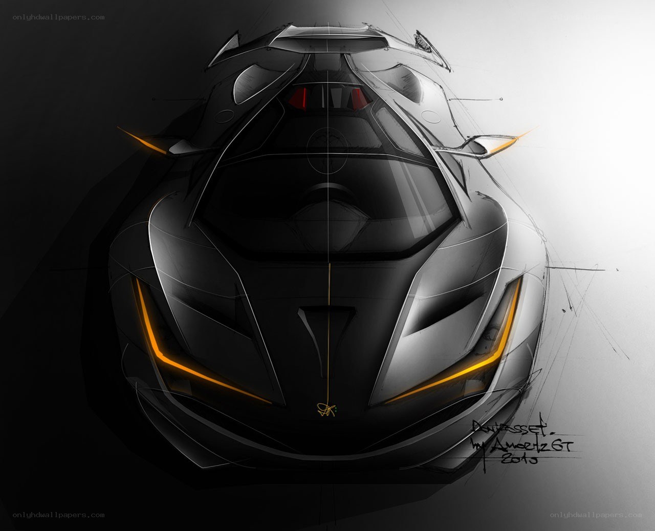 futuristic sports car concept