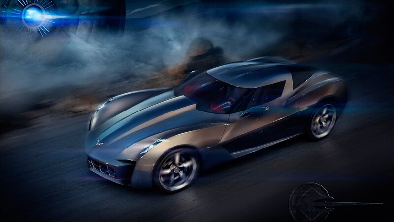 futuristic sports car concept