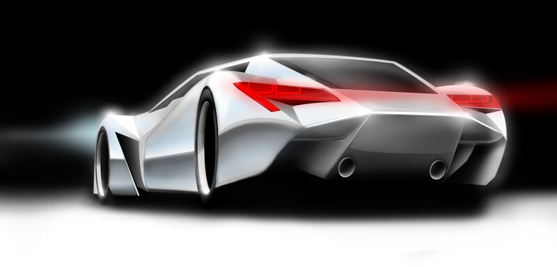 futuristic sports car concept