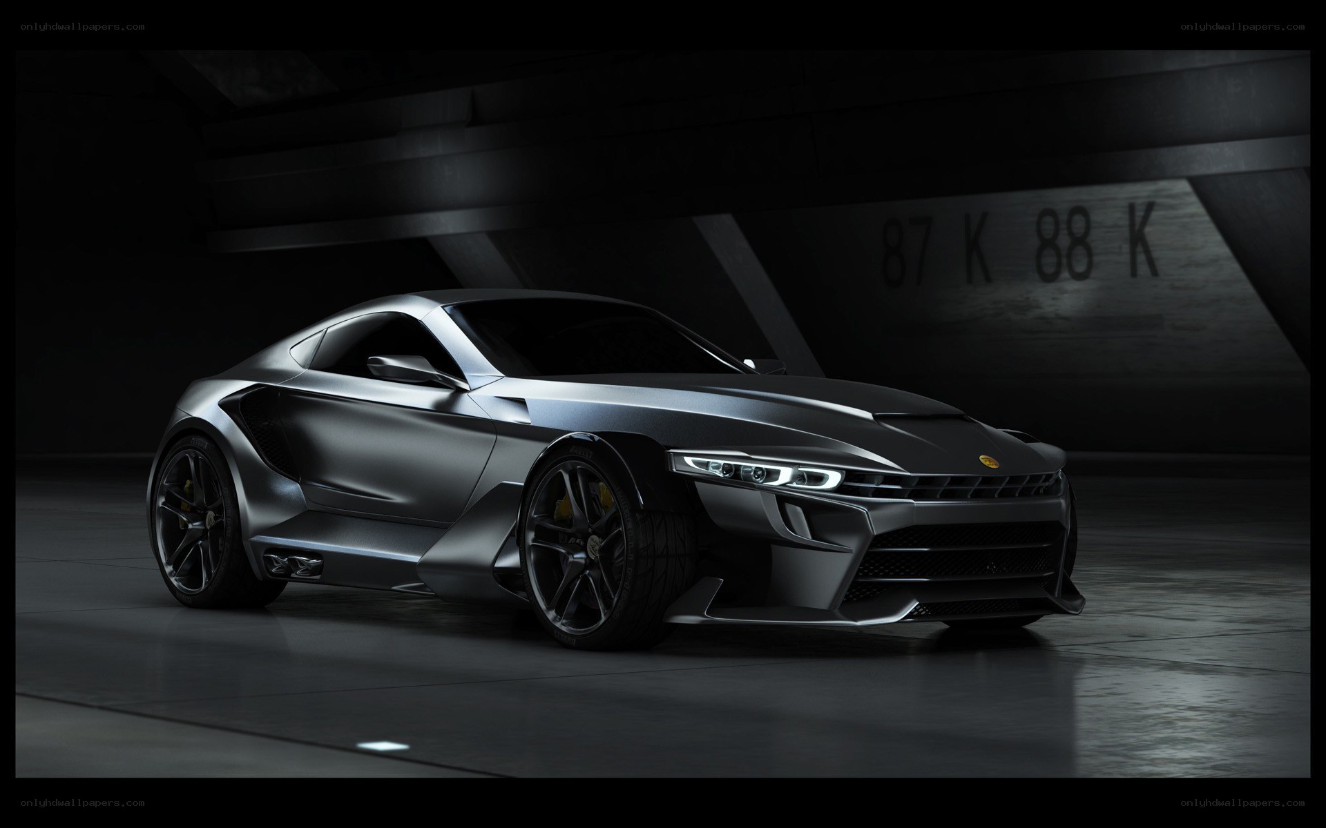 futuristic sports car concept