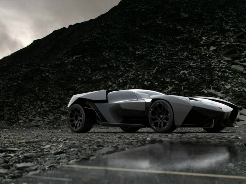 Futuristic Sports Car — Gray, Dramatic, 3d Render