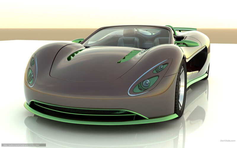 Futuristic Sports Car — Gray, Sleek