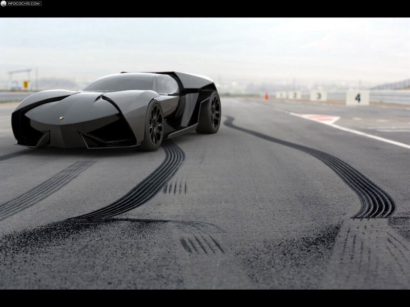 futuristic sports car on racetrack