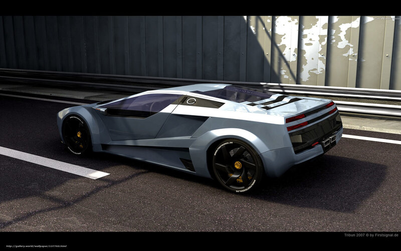futuristic sports car on road